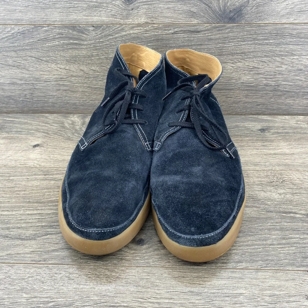Cole Haan Chukka Boot Mens 13 Navy Blue Suede Gum Sole C13616 Sneaker